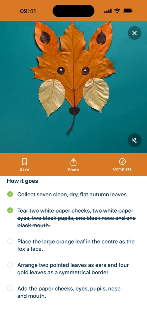 Activity steps and supply checklist